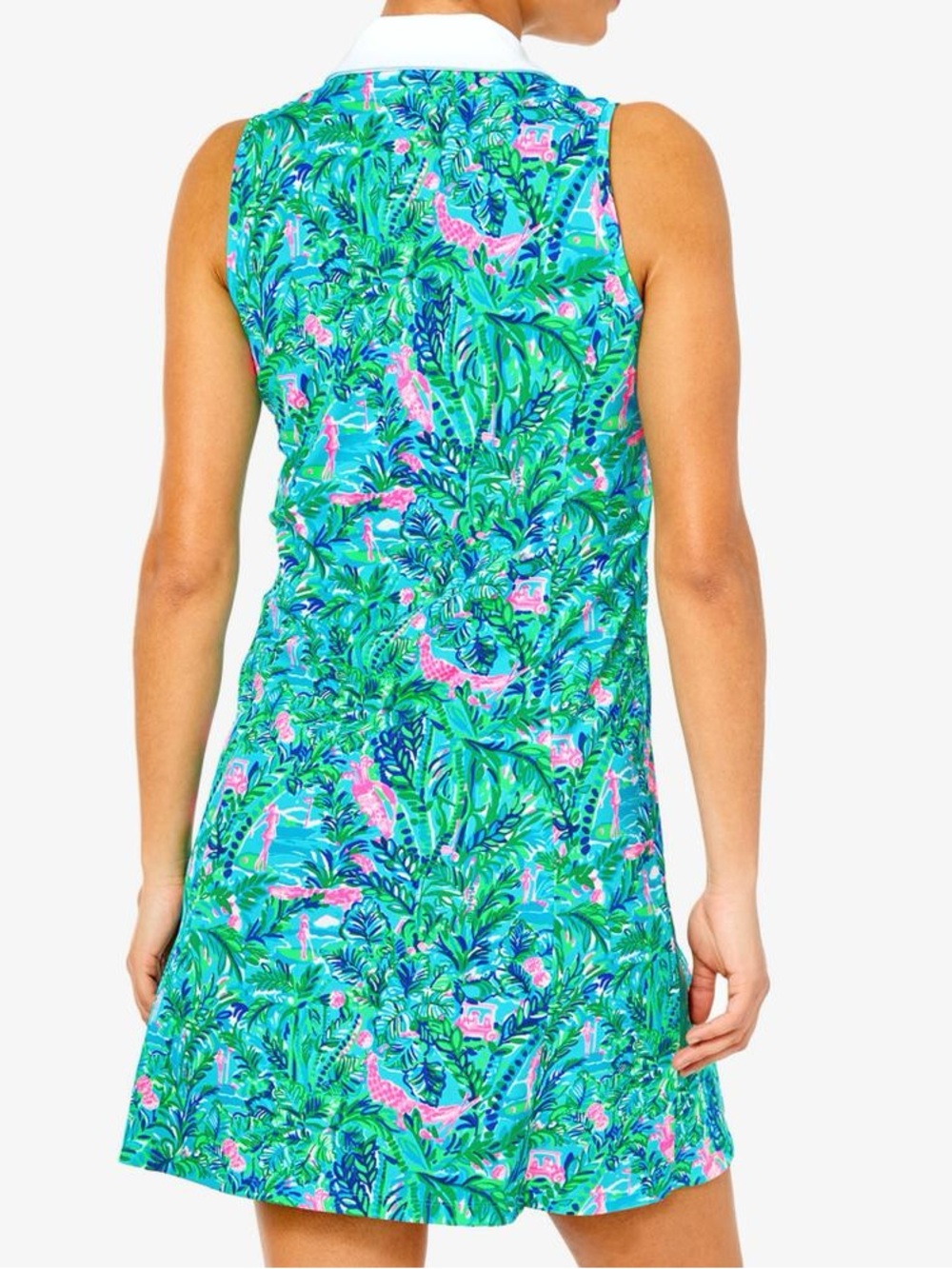 Lilly Pulitzer Silvia Par Quarter Zip Women's Sleeveless Golf Dress - Picture 10 of 14